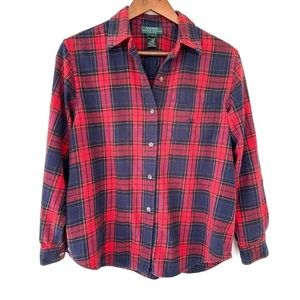 Ralph Lauren button down  shirt with long sleeves in 💯 cotton flannel, plaid